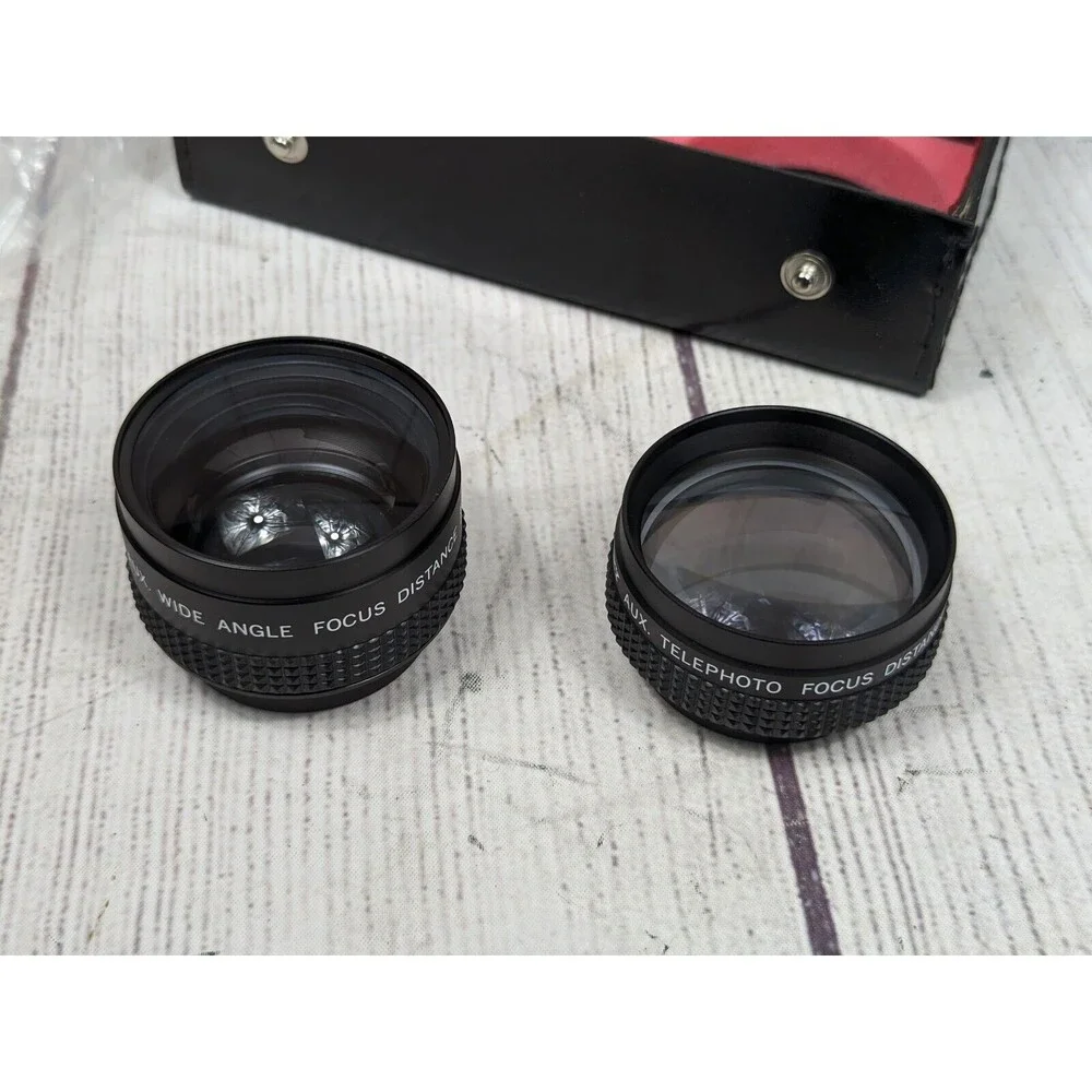 Set Of 2 Cherry Aux Wideangle Focus Distance 6FT 2M Japan W/caps Telephoto C35mf